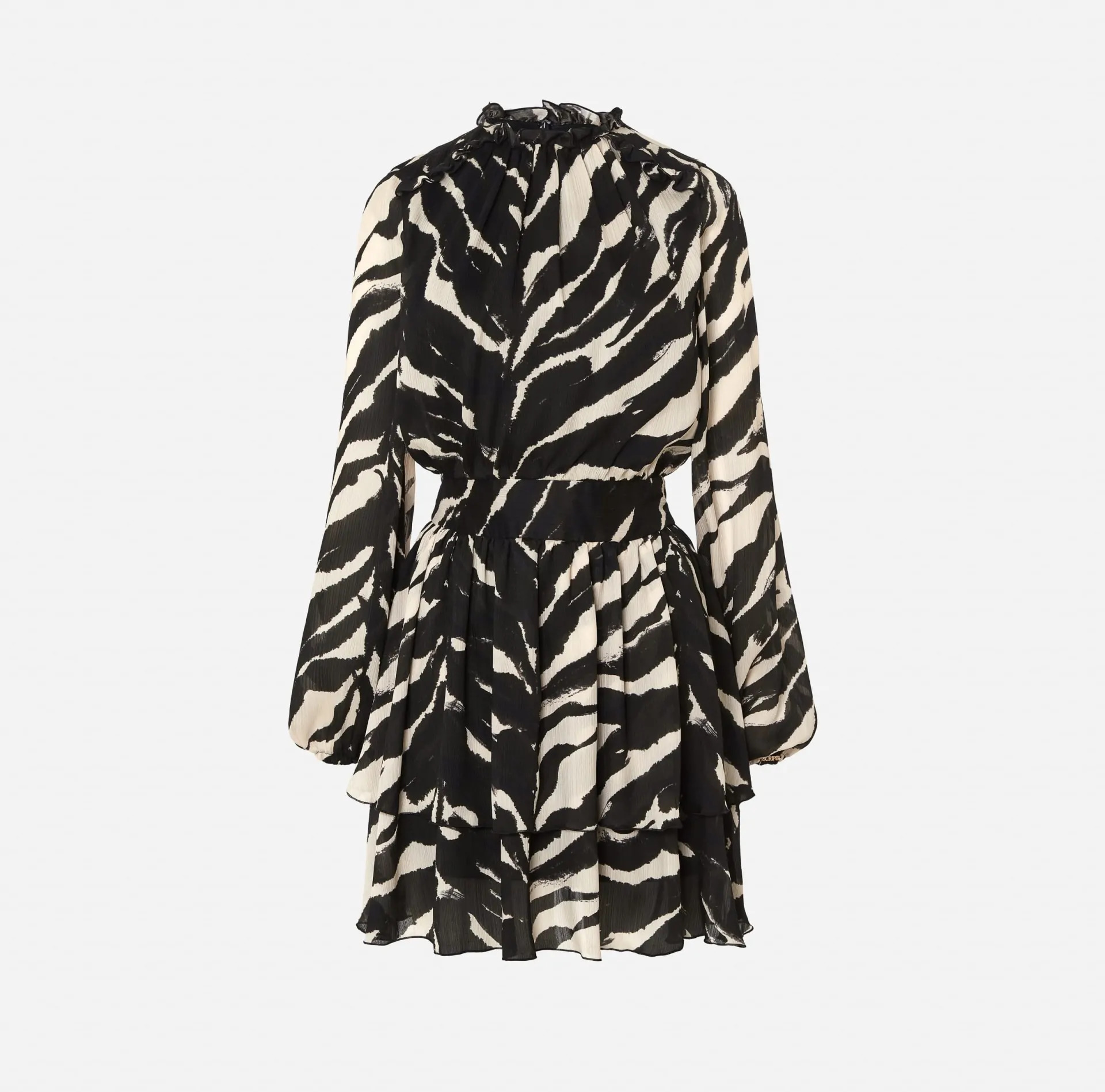 Vestido SCRIPTA 255054 Print Preto/Bege