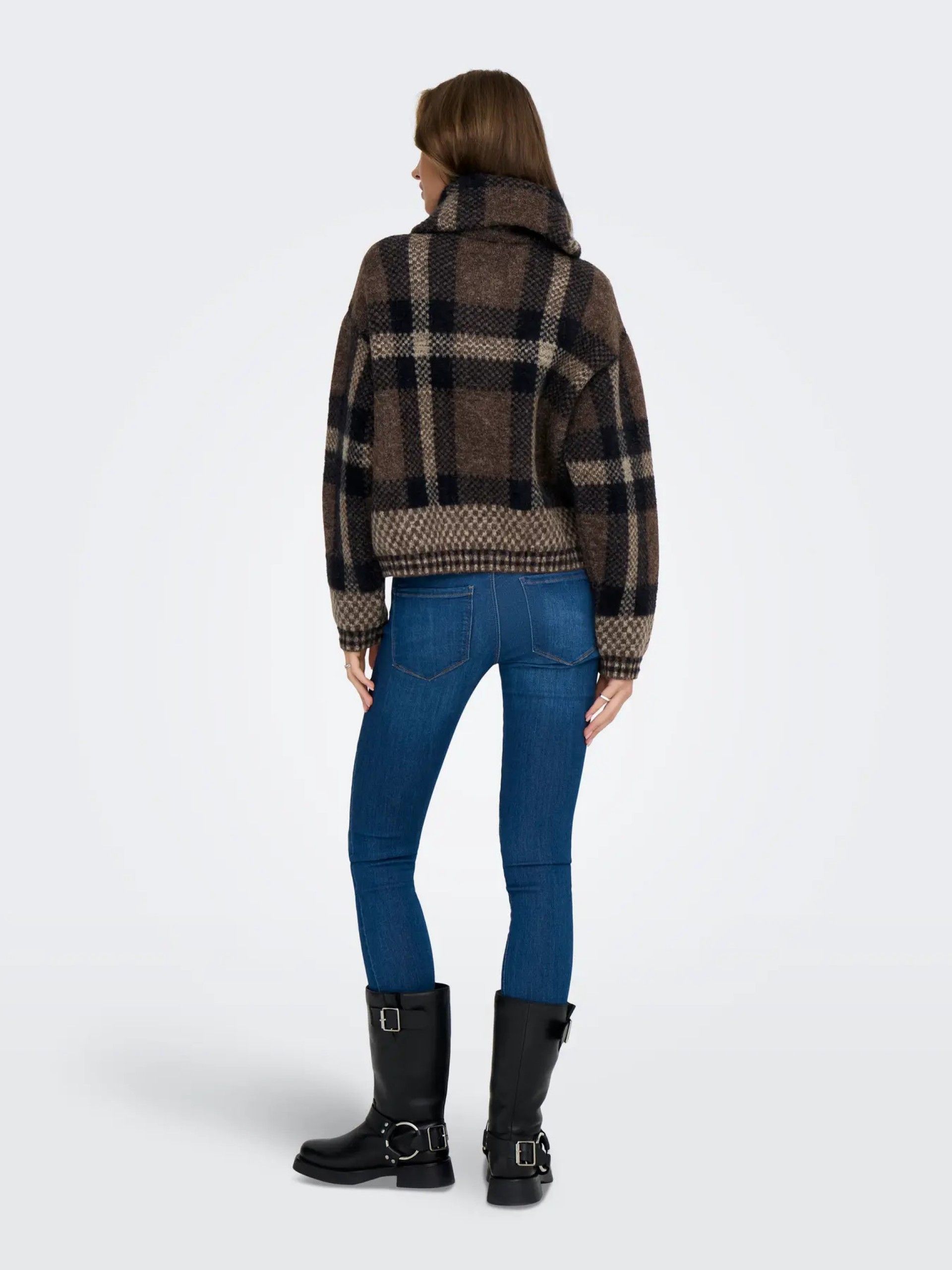 Casaco Malha Mulher MAROON com Zip ONLY