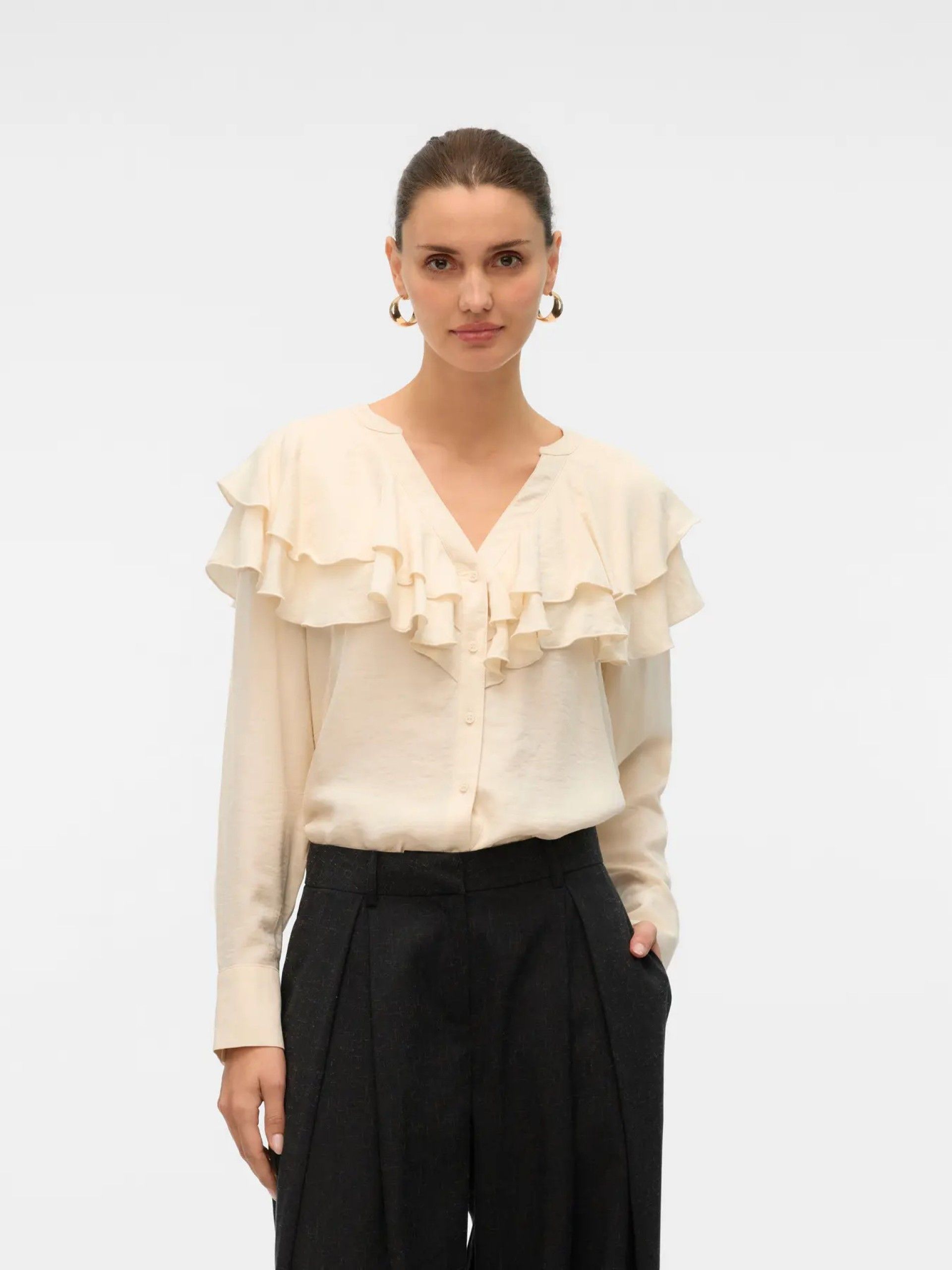 Top Blusa LIZZI Folhos VERO MODA