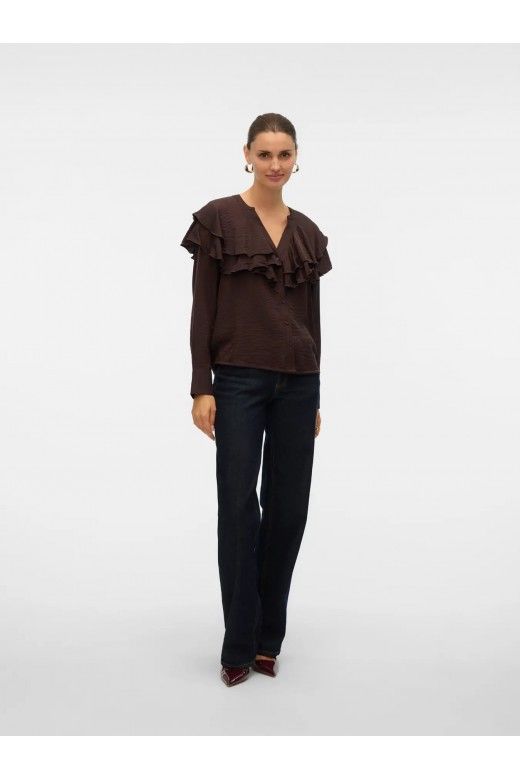 Top Blusa LIZZI Folhos VERO MODA Top Blusa LIZZI Folhos VERO MODA