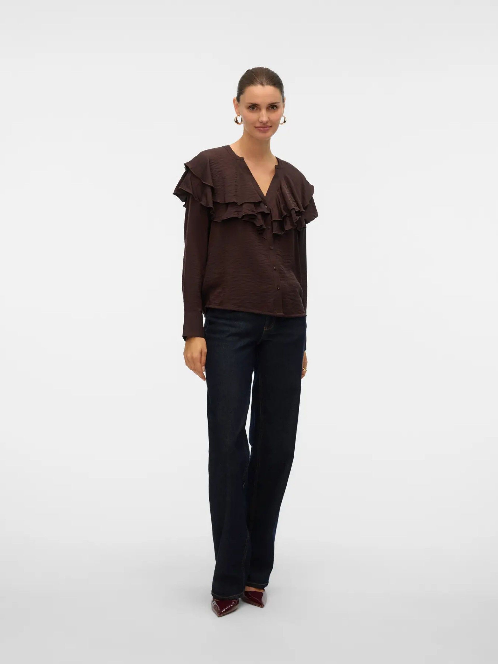 Top Blusa LIZZI Folhos VERO MODA