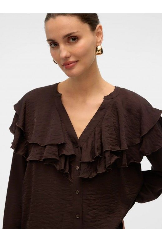 Top Blusa LIZZI Folhos VERO MODA Top Blusa LIZZI Folhos VERO MODA