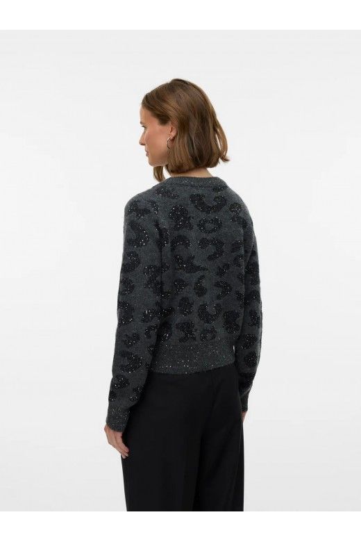 Casaco Mulher Malha ZUZU V Brilhantes VERO MODA Casaco Mulher Malha ZUZU V Brilhantes VERO MODA