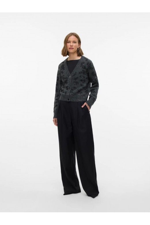 Casaco Mulher Malha ZUZU V Brilhantes VERO MODA Casaco Mulher Malha ZUZU V Brilhantes VERO MODA