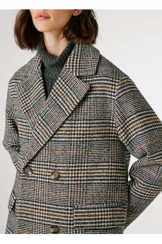 Casaco Mulher Pepe Jeans Xadrez TASHA PL4024373 Casaco Mulher Pepe Jeans Xadrez TASHA PL4024373