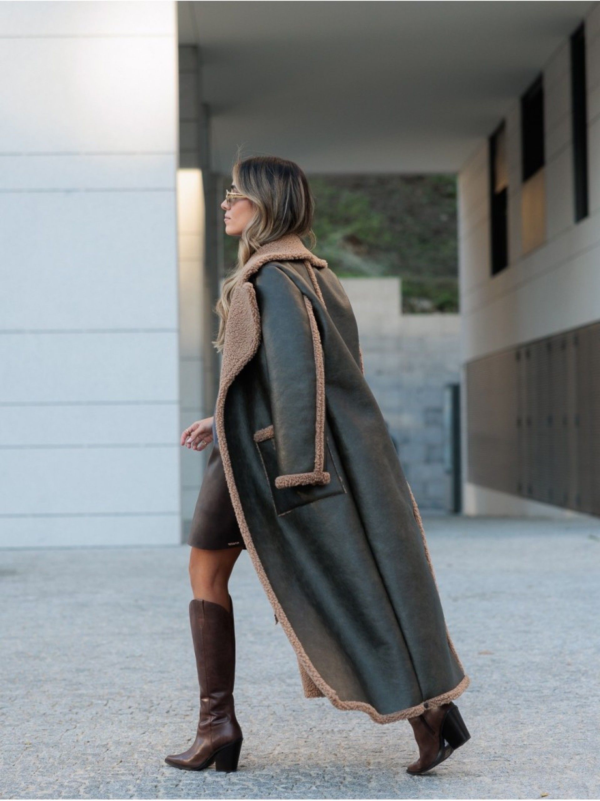 Casaco Mulher Long 255039 Pelo interiore SCRIPTA