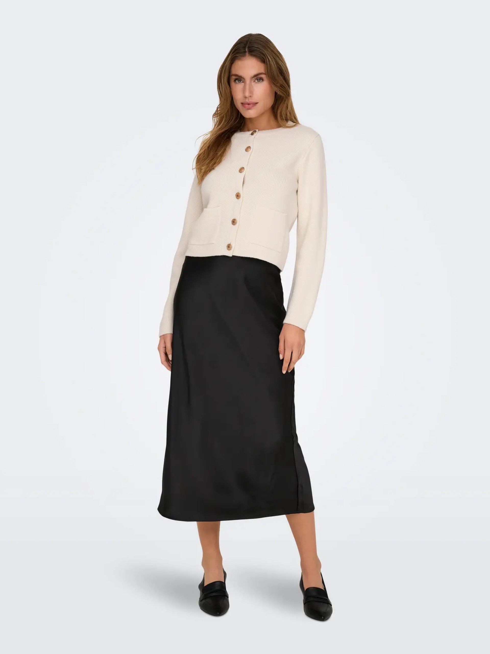 Casaco Malha Mulher KIM JDY Boton Dourado