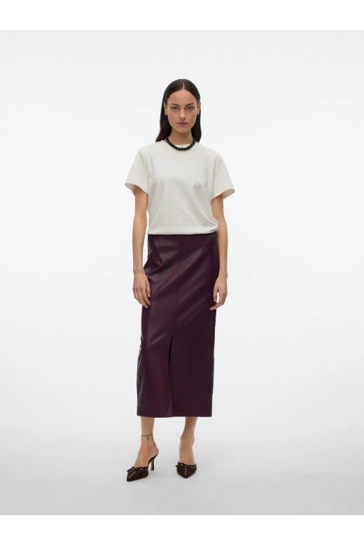 Saia Faux Leather OLIVELIPPA VERO MODA Saia Faux Leather OLIVELIPPA VERO MODA