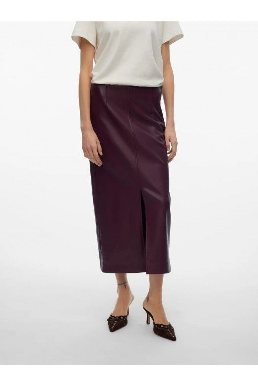 Saia Faux Leather OLIVELIPPA VERO MODA Saia Faux Leather OLIVELIPPA VERO MODA