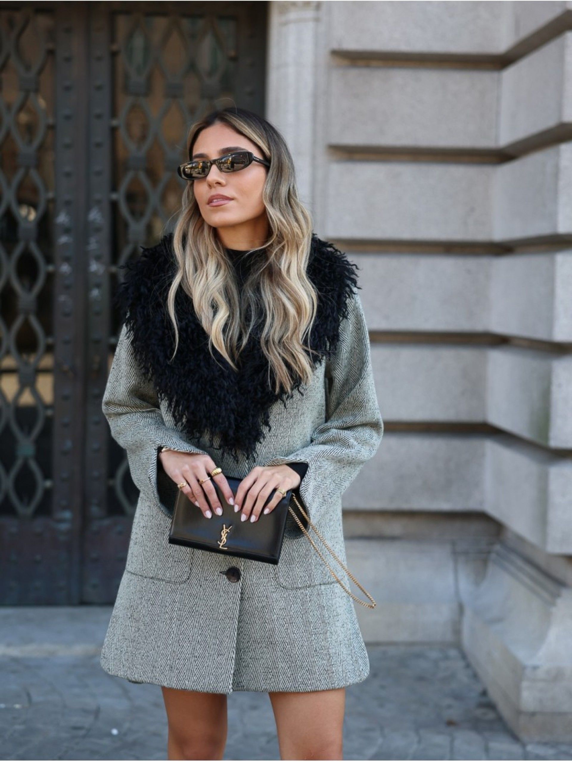 Casaco SCRIPTA Midi 255006 G/Pelos