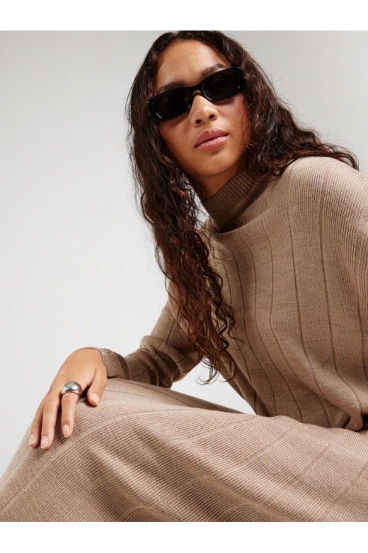 Vestido Malha Midi Gola Subida ONLY TESS