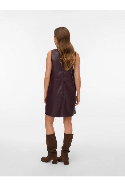 Vestido Faux Leather curto LUCA VERO MODA