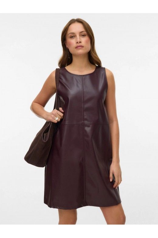 Vestido Faux Leather curto LUCA VERO MODA