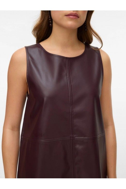 Vestido Faux Leather curto LUCA VERO MODA