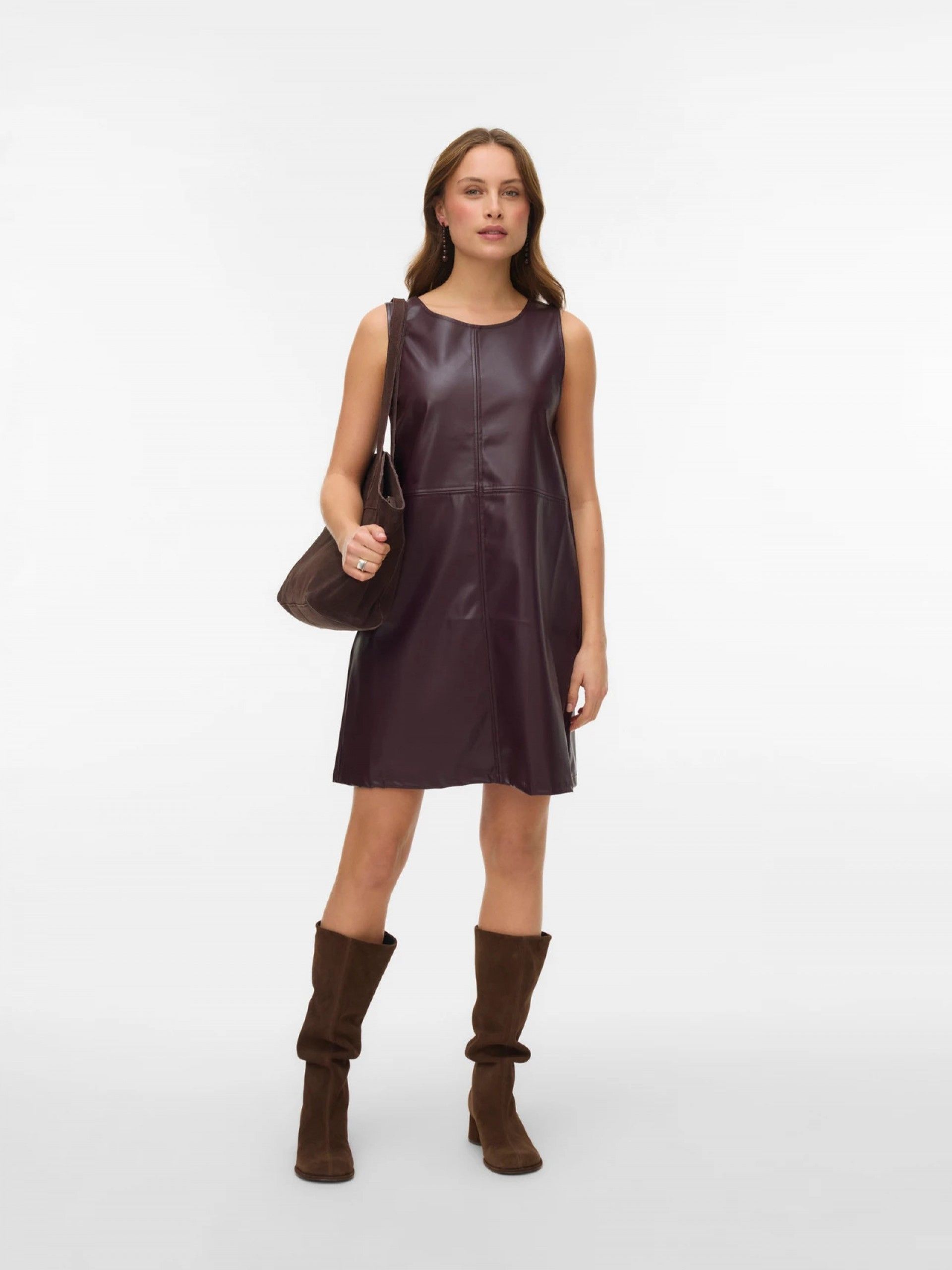 Vestido Faux Leather curto LUCA VERO MODA