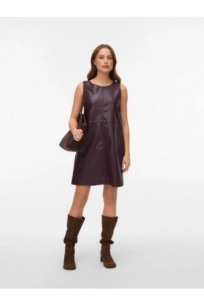 Vestido Faux Leather curto LUCA VERO MODA