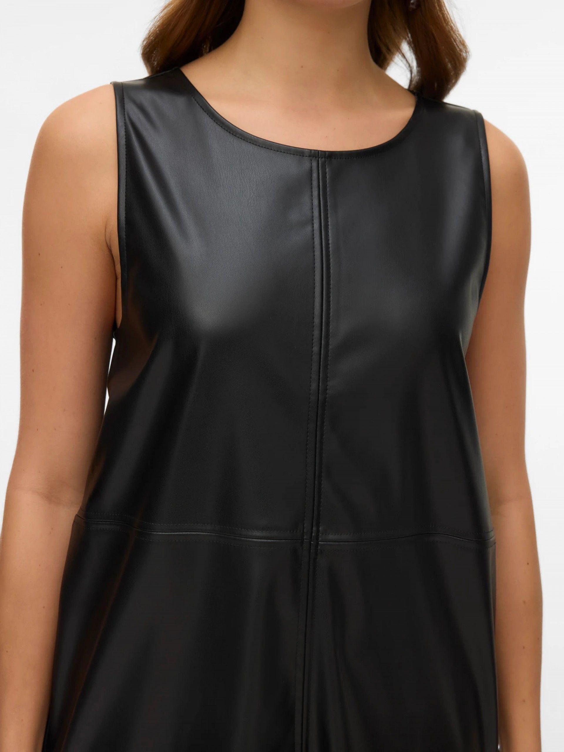 Vestido Faux Leather curto LUCA VERO MODA
