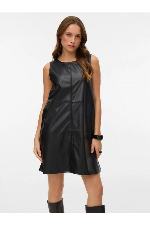 Vestido Faux Leather curto LUCA VERO MODA