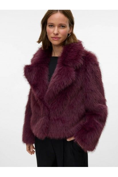 Casaco Mulher Curto Faux Fur Artificial NORA VERO MODA