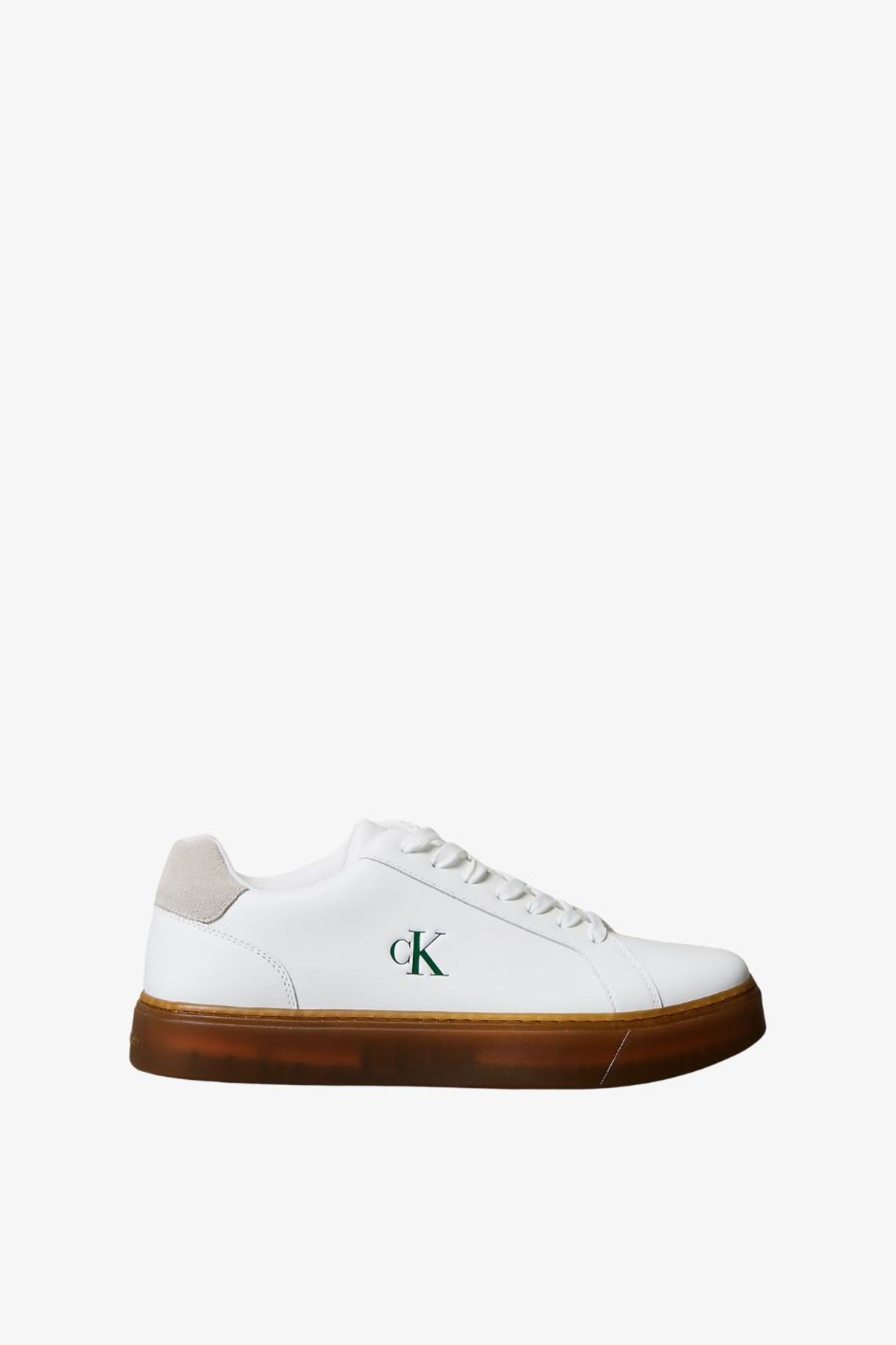 Sapatilha em Pele Lisa com Sola Flexível Calvin Klein