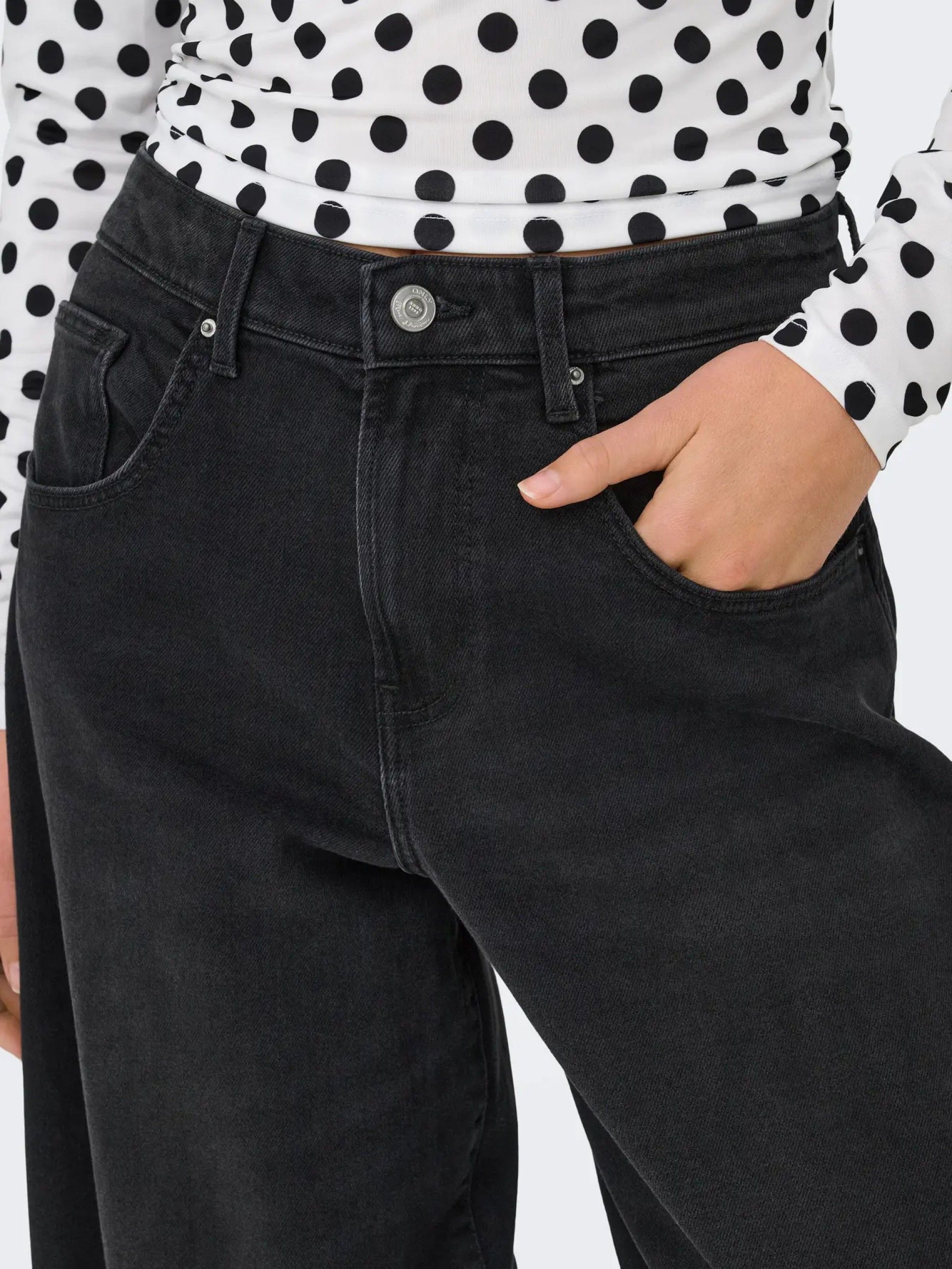 Calça Jeans Preta TAMY HW BARREKL ONLY