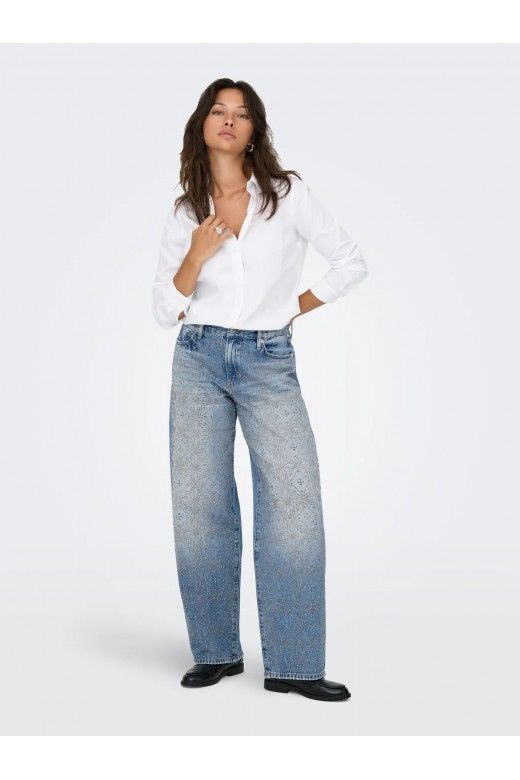 Cala Jeans Mulher GIANNA Rhinestone MW STR ONLY