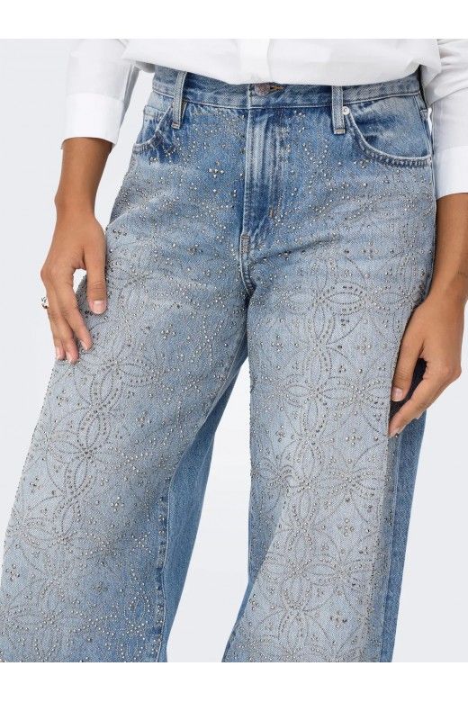 Cala Jeans Mulher GIANNA Rhinestone MW STR ONLY