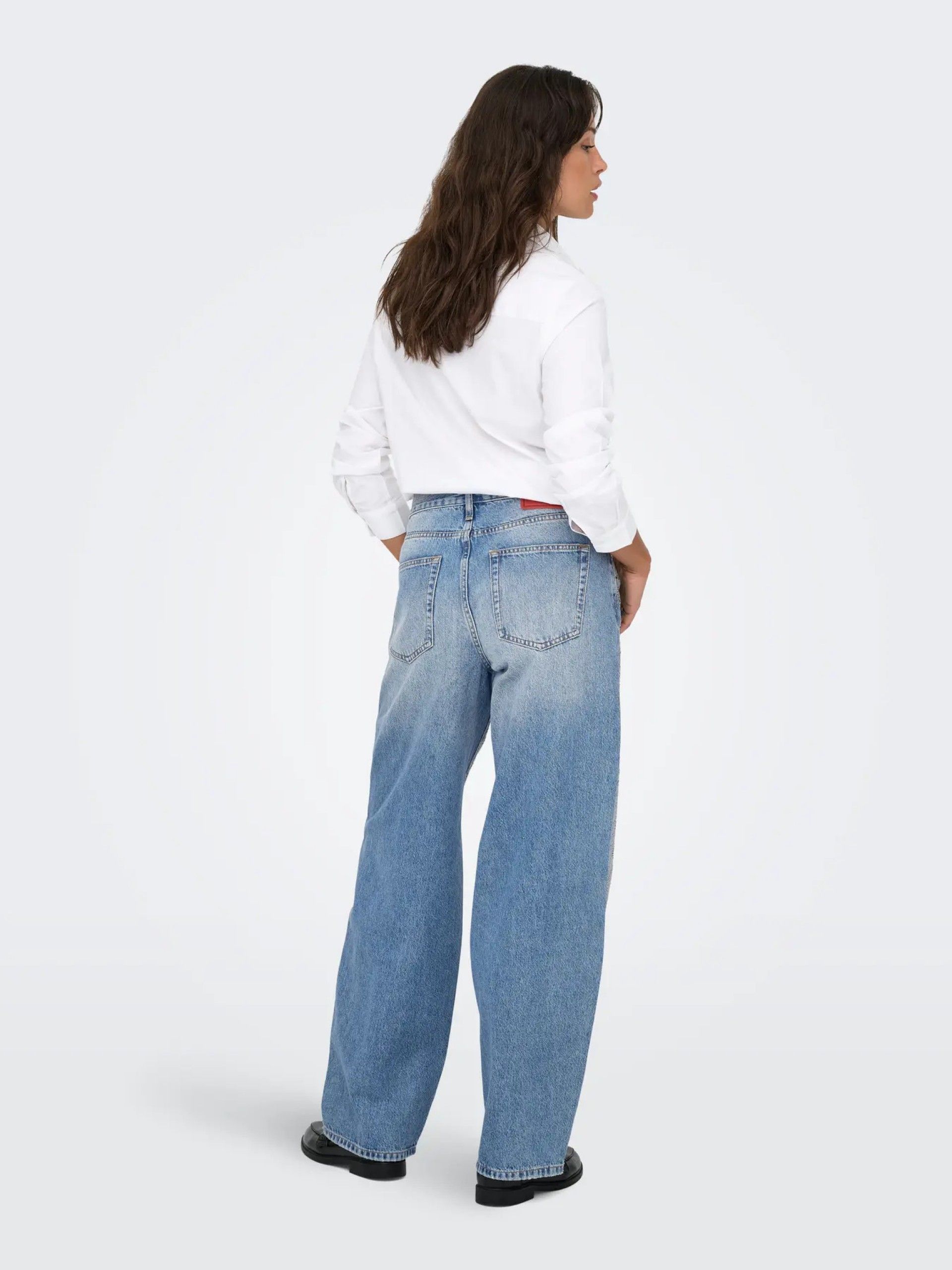 Calça Jeans Mulher GIANNA Rhinestone MW STR ONLY