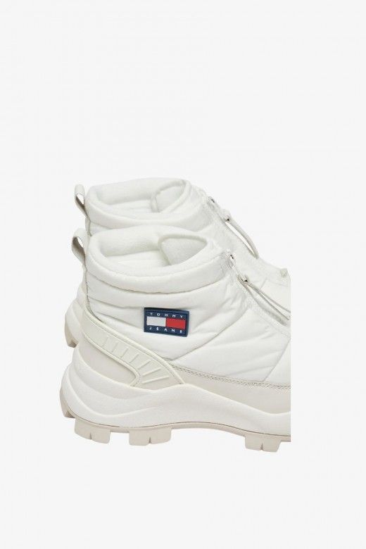 Bota Mulher Tommy Hilfiger Hybrid em Bege Ecru Bota Mulher Tommy Hilfiger Hybrid em Bege Ecru