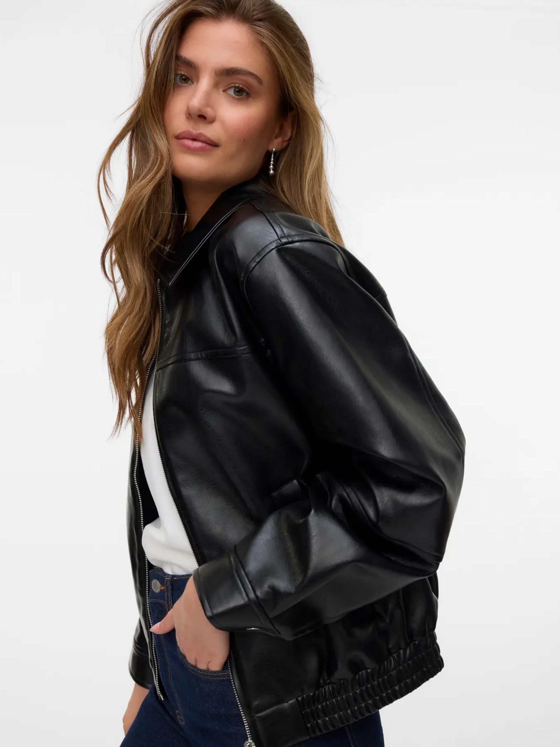 Casaco Faux Leather curto TALUA VERO MODA