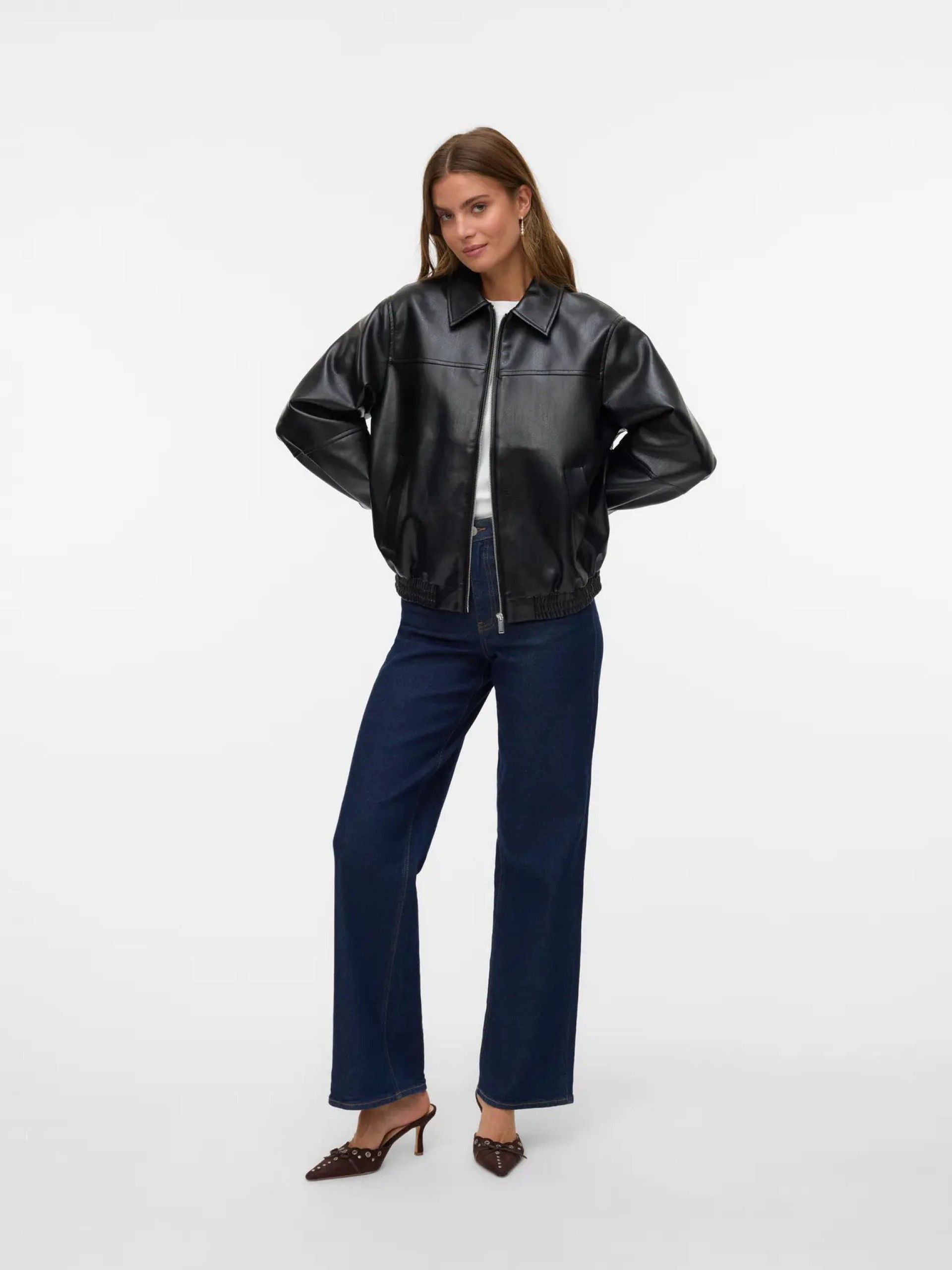 Casaco Faux Leather curto TALUA VERO MODA