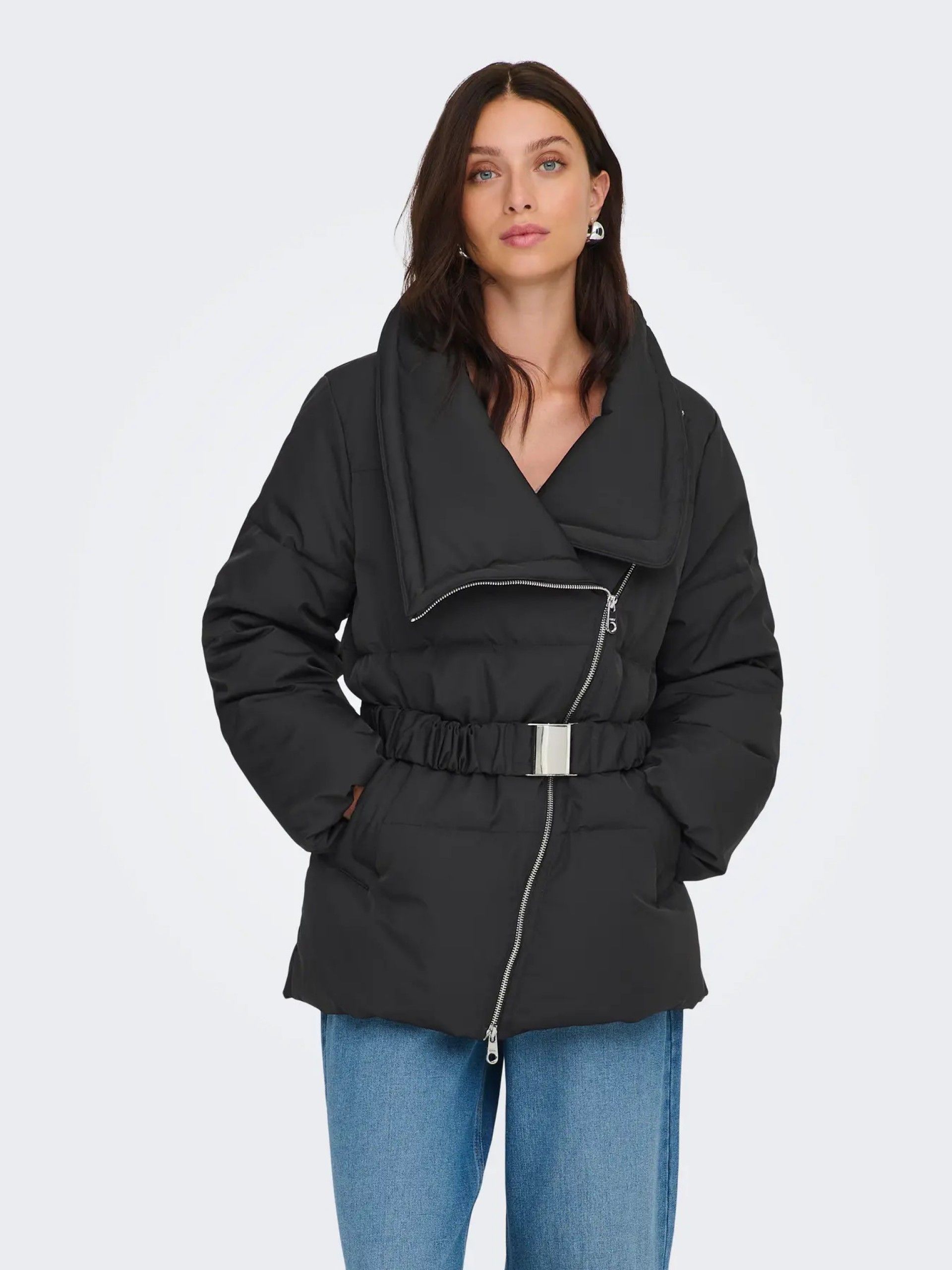 Casaco Mulher Puffer com cinto CHIKA ONLY