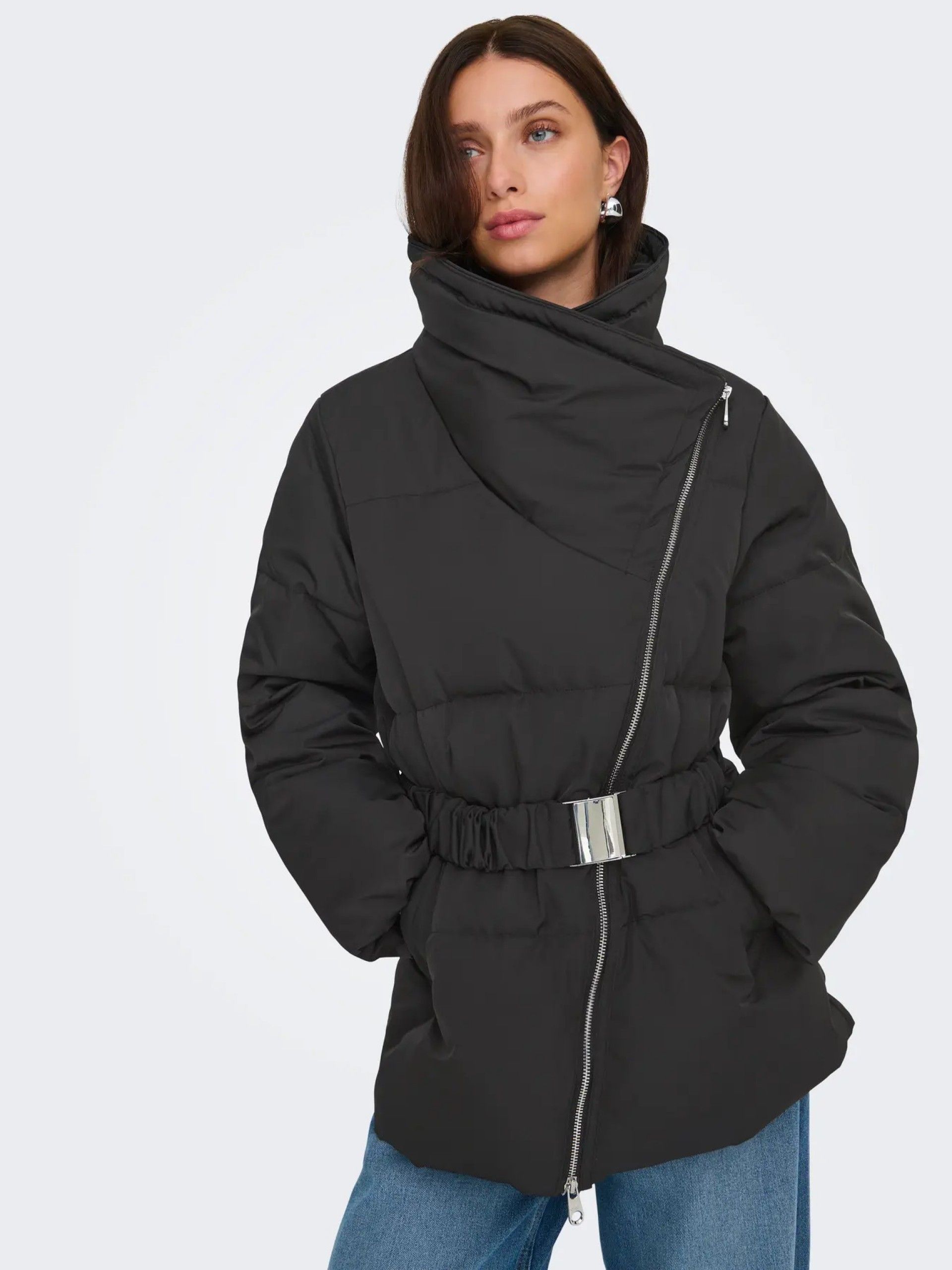 Casaco Mulher Puffer com cinto CHIKA ONLY