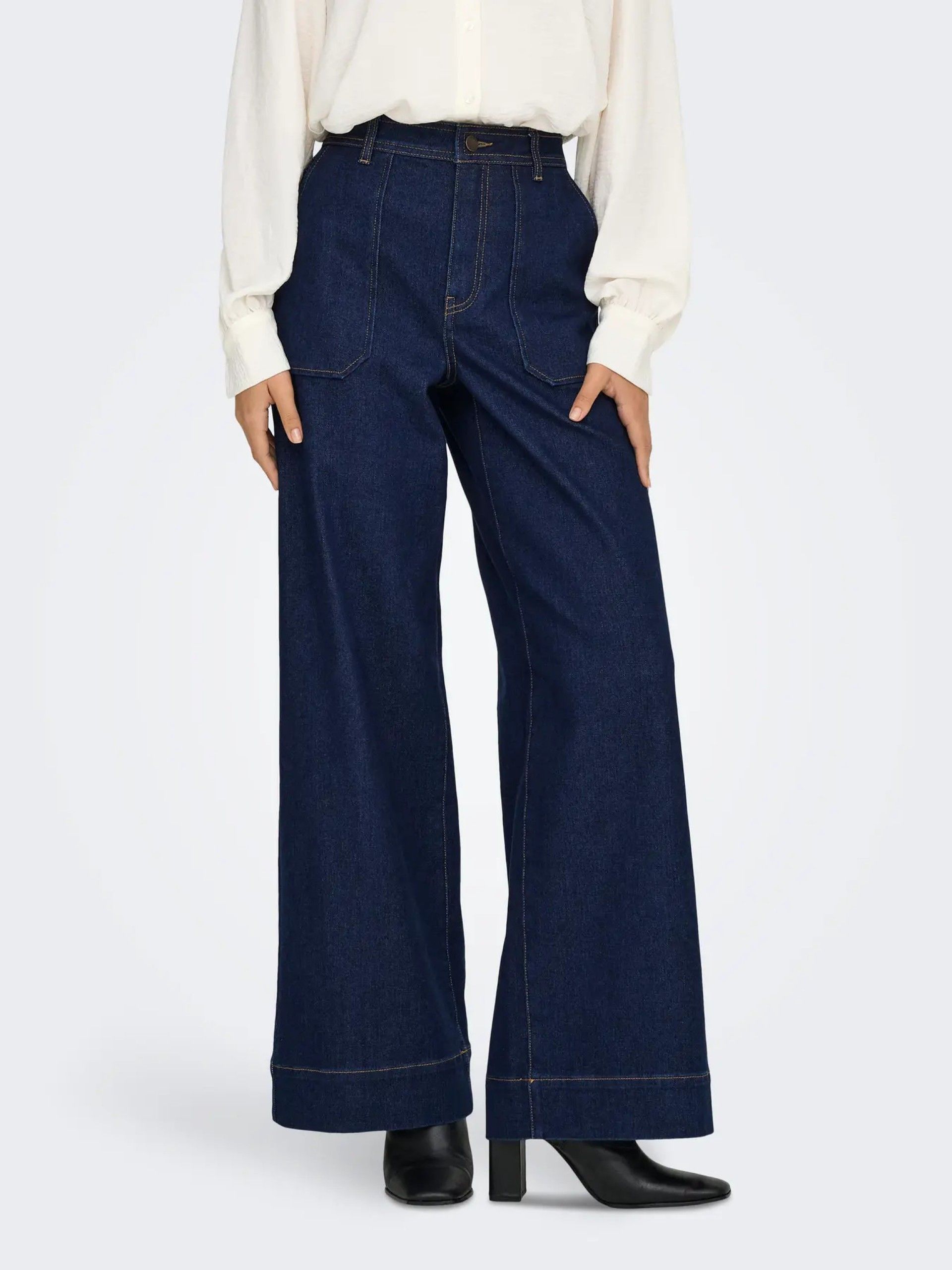 Calça Jeans Mulher VANNII HIGHWAIST Wide ONLY
