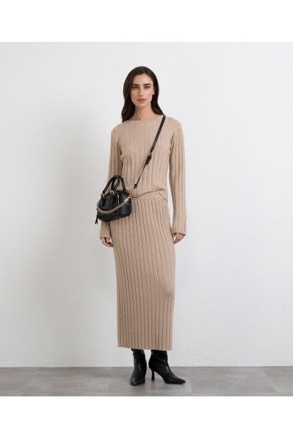 Saia Malha Misto Lana Lourex MARKUP