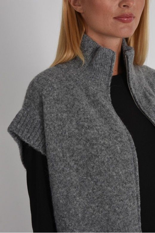 Colete Malha Mulher com Zip BANG VERO MODA