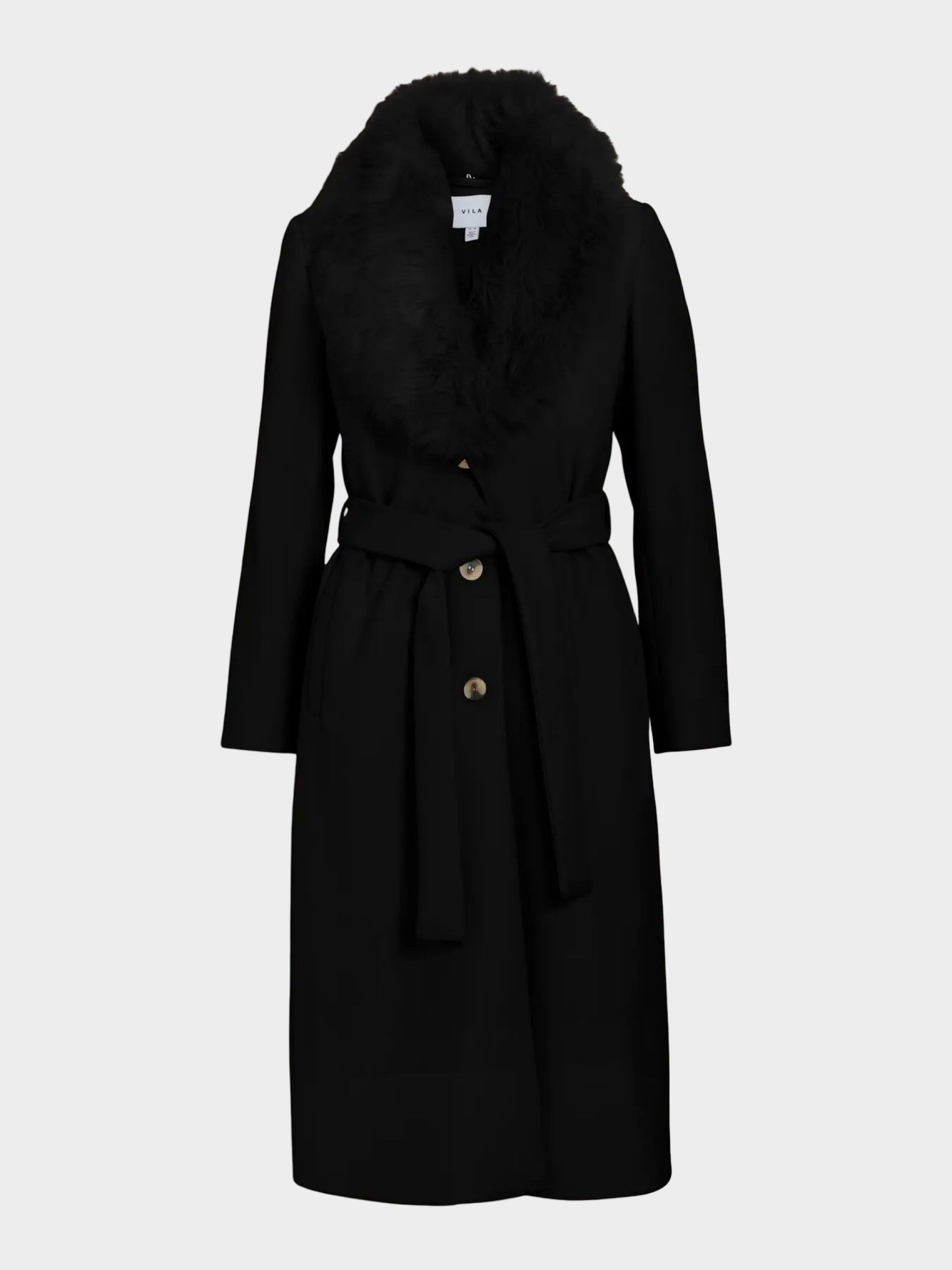 Casaco Mulher Long METIL Gola Pelo VILA