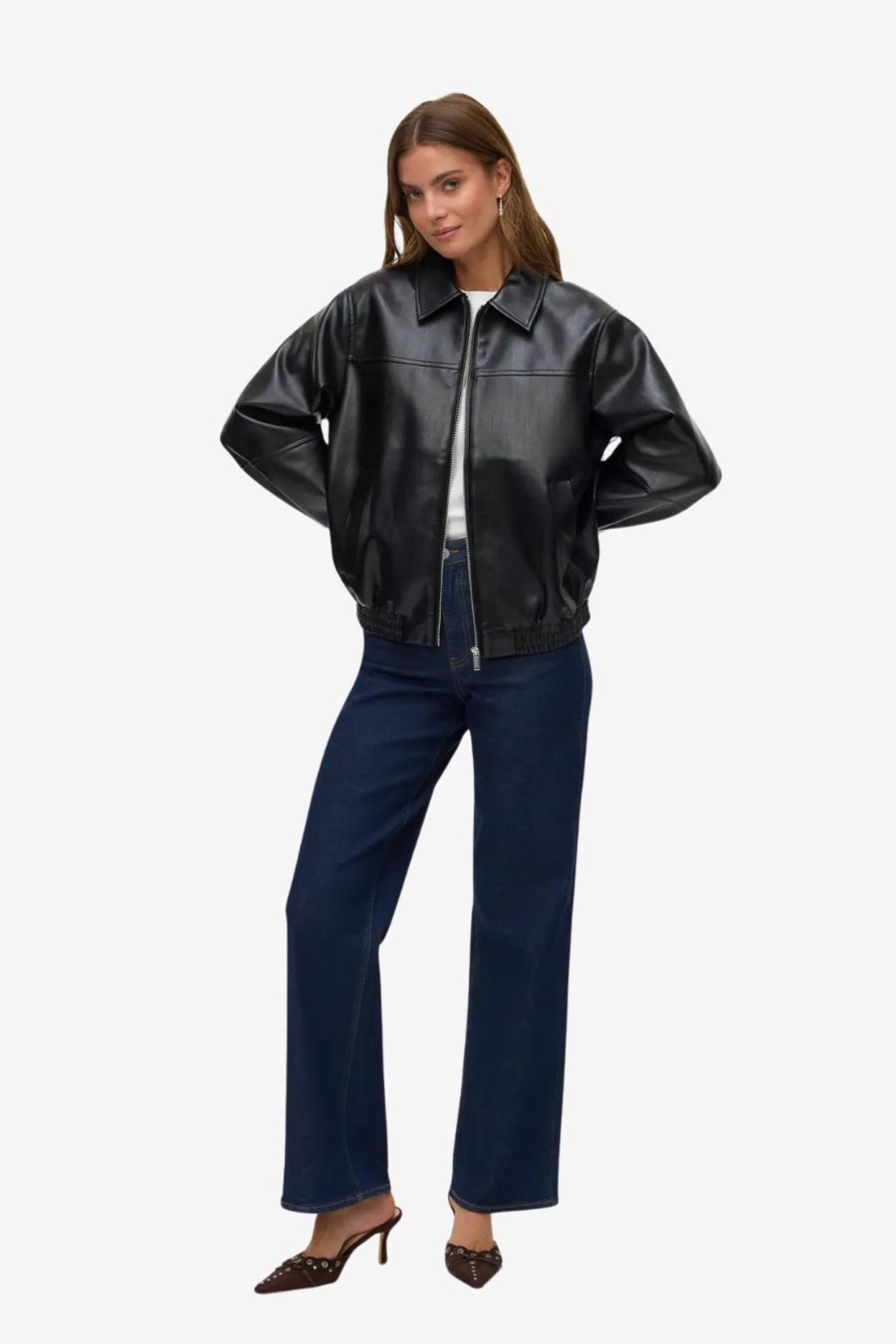 Casaco Faux Leather curto TALUA VERO MODA