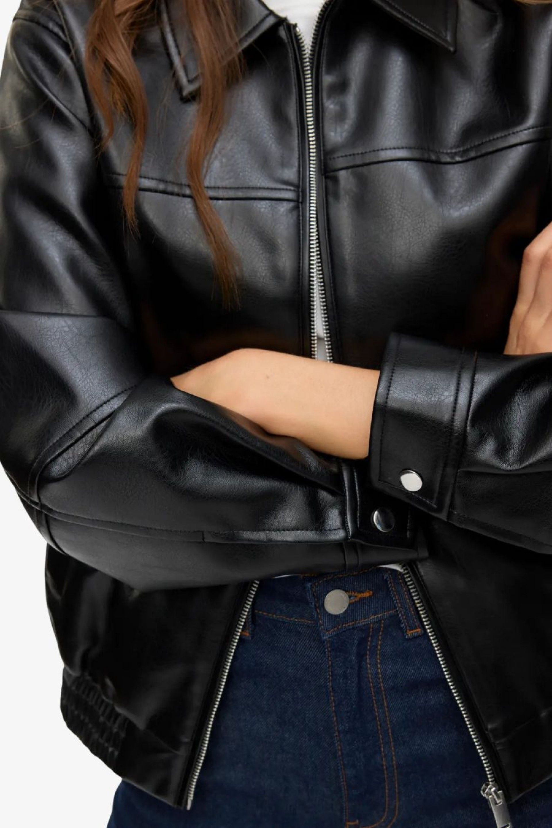 Casaco Faux Leather curto TALUA VERO MODA