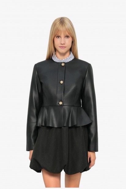 Casaco Mulher Faux Leather curto JDY OLIVIA ONLY Casaco Mulher Faux Leather curto JDY OLIVIA ONLY