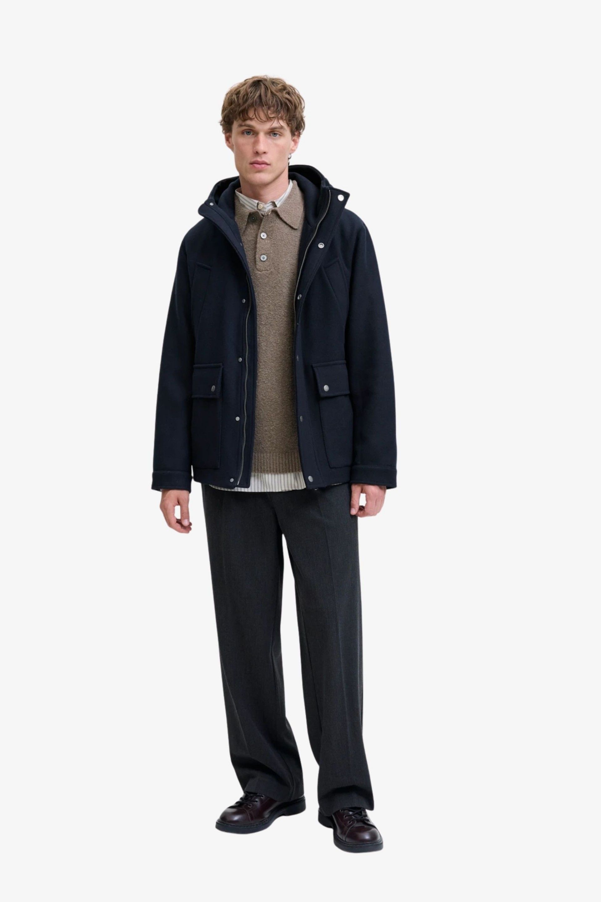 Casaco Homem WOOL Blend Capuz BLAJESS Jack Jones