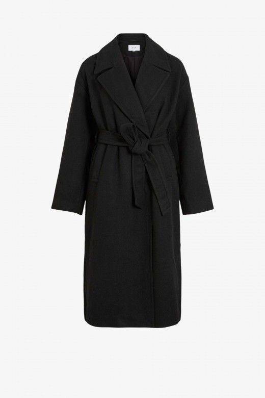 Casaco Mulher FIKKA Lã Comprido VILA Casaco Mulher FIKKA Lã Comprido VILA