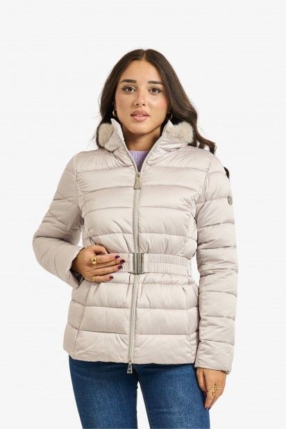 Casaco Mulher Pelo na Gola Acolchoado MARKUP Casaco Mulher Pelo na Gola Acolchoado MARKUP