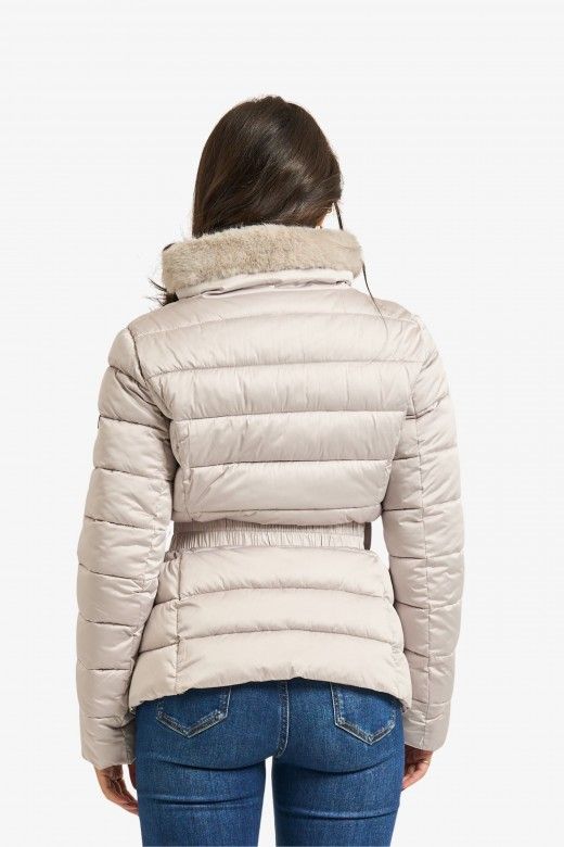 Casaco Mulher Pelo na Gola Acolchoado MARKUP Casaco Mulher Pelo na Gola Acolchoado MARKUP