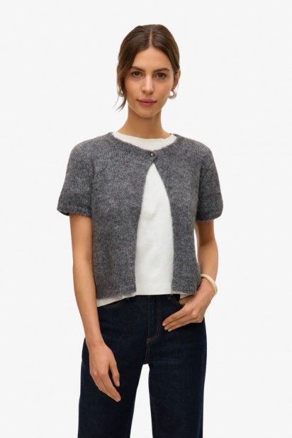 Casaco Malha Mulher curto SILIA AWARE Casaco Malha Mulher curto SILIA AWARE