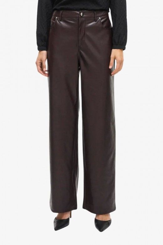 Calça Mulher Faux Leather ELANA VILA Calça Mulher Faux Leather ELANA VILA