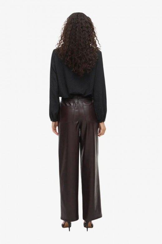 Calça Mulher Faux Leather ELANA VILA Calça Mulher Faux Leather ELANA VILA