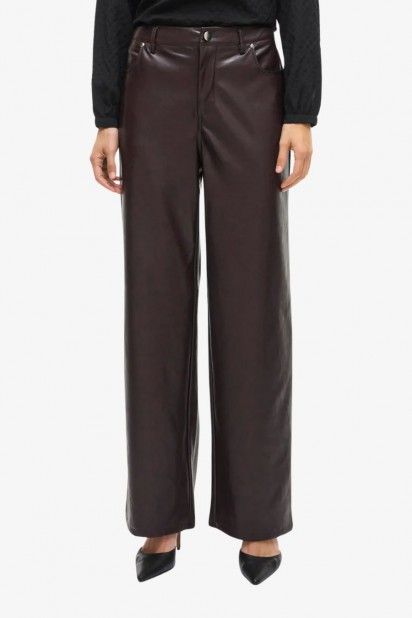 Calça Mulher Faux Leather ELANA VILA Calça Mulher Faux Leather ELANA VILA