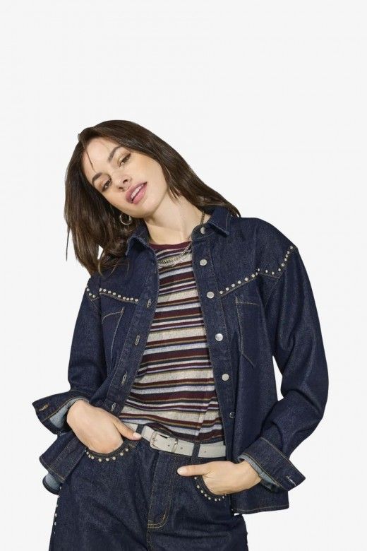 Camisa Jeans Mulher ELODIE ONLY Camisa Jeans Mulher ELODIE ONLY