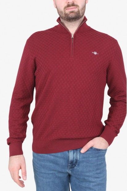 Camisola GANT Homem Zip Micro Texture HZ
